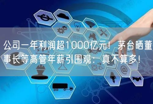 公司一年利润超1000亿元！茅台晒董事长等高管年薪引围观：真不算多！