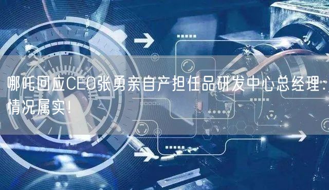 哪吒回应CEO张勇亲自产担任品研发中心总经理：情况属实！