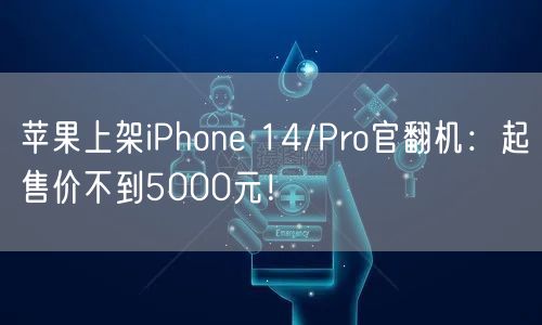 苹果上架iPhone 14/Pro官翻机：起售价不到5000元！