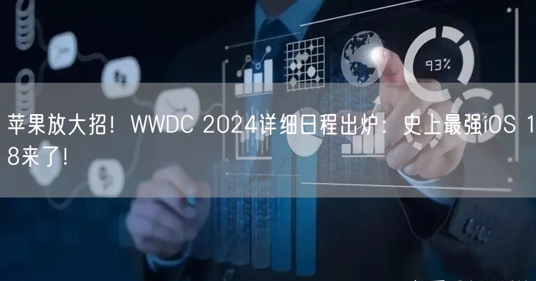 苹果放大招！WWDC 2024详细日程出炉：史上最强iOS 18来了！