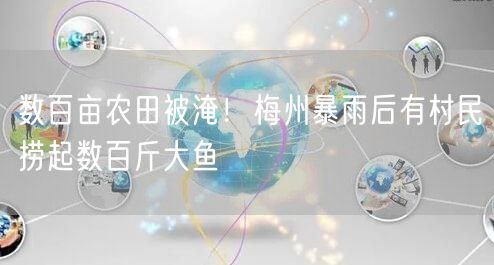 数百亩农田被淹！梅州暴雨后有村民捞起数百斤大鱼 