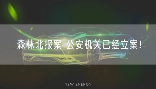 森林北报案 公安机关已经立案！