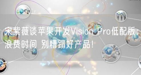 宋紫薇谈苹果开发Vision Pro低配版：浪费时间 别糟蹋好产品！