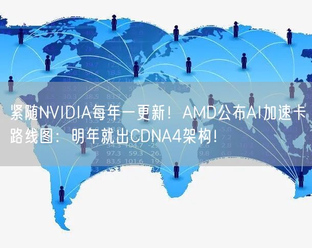 紧随NVIDIA每年一更新！AMD公布AI加速卡路线图：明年就出CDNA4架构！