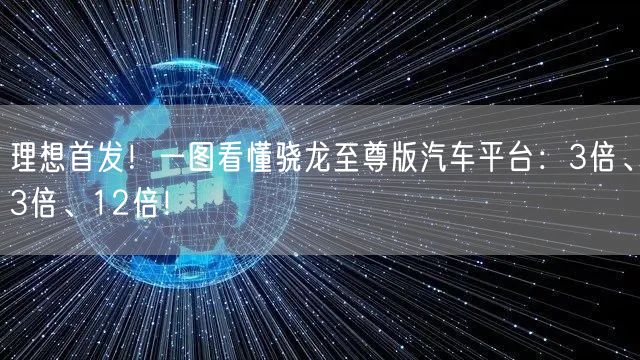 理想首发！一图看懂骁龙至尊版汽车平台：3倍、3倍、12倍！