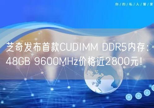 芝奇发布首款CUDIMM DDR5内存：48GB 9600MHz价格近2800元！