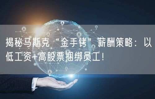 揭秘马斯克“金手铐”薪酬策略：以低工资+高股票捆绑员工！