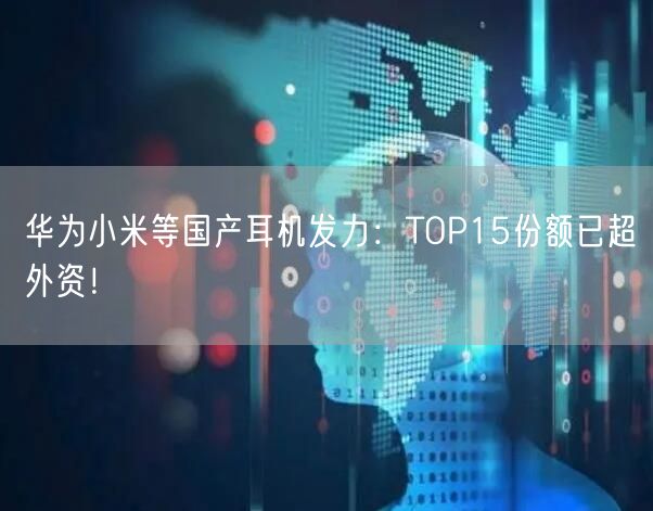 华为小米等国产耳机发力：TOP15份额已超外资！