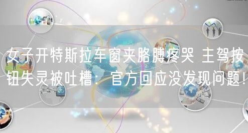 女子开特斯拉车窗夹胳膊疼哭 主驾按钮失灵被吐槽：官方回应没发现问题！