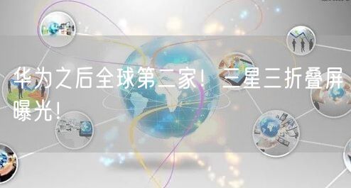 华为之后全球第二家！三星三折叠屏曝光！