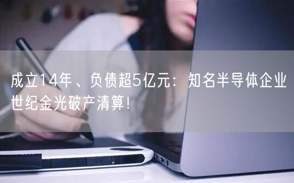 成立14年、负债超5亿元：知名半导体企业世纪金光破产清算！