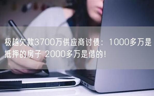 极越欠款3700万供应商讨债：1000多万是抵押的房子 2000多万是借的！