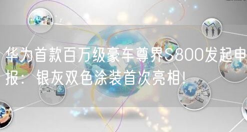 华为首款百万级豪车尊界S800发起申报：银灰双色涂装首次亮相！