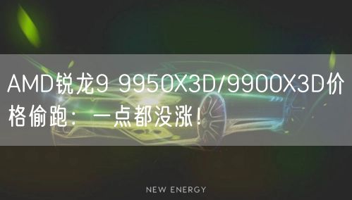 AMD锐龙9 9950X3D/9900X3D价格偷跑：一点都没涨！