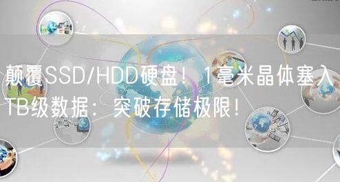 颠覆SSD/HDD硬盘！1毫米晶体塞入TB级数据：突破存储极限！