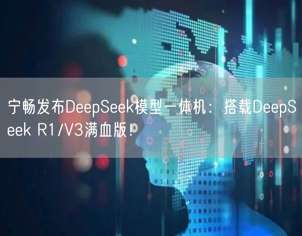 宁畅发布DeepSeek模型一体机：搭载DeepSeek R1/V3满血版！