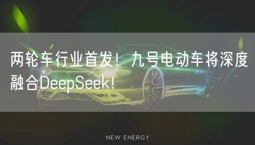 两轮车行业首发！九号电动车将深度融合DeepSeek！