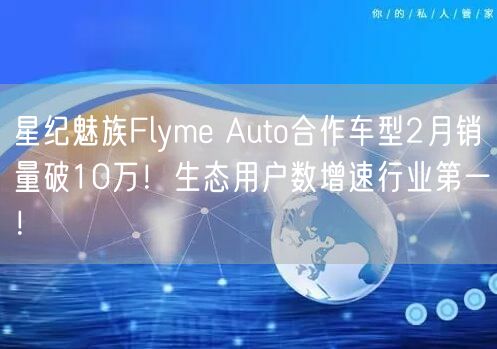 星纪魅族Flyme Auto合作车型2月销量破10万！生态用户数增速行业第一！