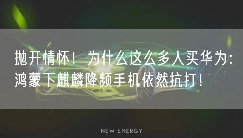 抛开情怀！为什么这么多人买华为：鸿蒙下麒麟降频手机依然抗打！